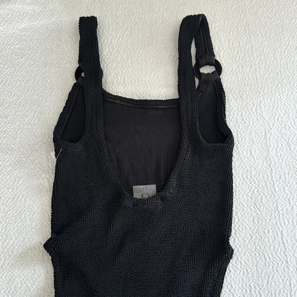 Hunza G Domino Ring Hardware One-Piece Swimsuit, BRAND NEW Black, $270 - Picture 10 of 11